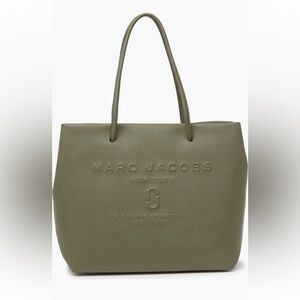 Marc Jacobs Logo Embossed Saffiano Leather Tote Bag